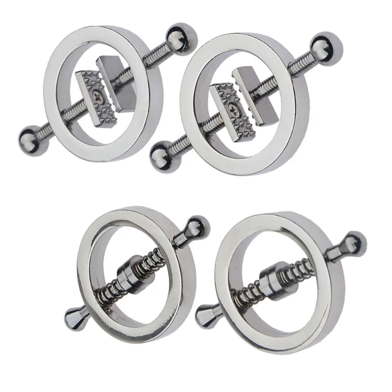 

Unisex 304 Metal Chastity Cage Underwear Tools Chest Rings Stainless Body Muscle Exercise Boxers Adult Tools Functional Clamp
