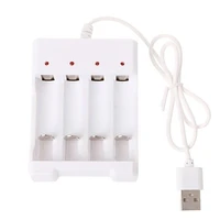 1pc universal usb 4 slots fast charging battery charger aaa and aa rechargeable battery station 33cm cable high quality