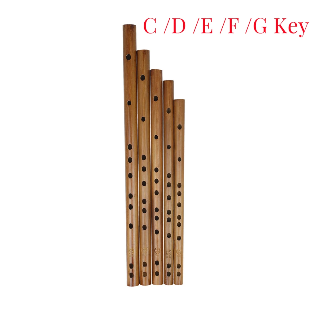 

Traditional Wooden Flute Woodwind Beginner Gift C D E F G Key Bamboo Flute With Red Bag Musical Instrument Accessories Parts