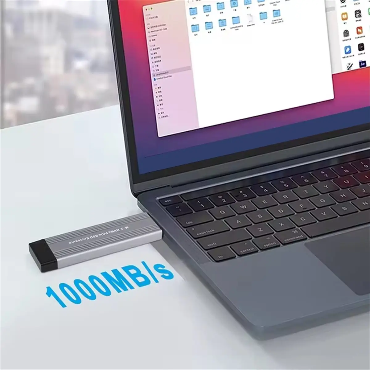 Фото Акция: Корпус-адаптер для SSD M.2 NVMe NGFF SATA с поддержкой двух протоколов, 10 Гбит/с, внешний бокс для жестких дисков NVMe и SATA №5