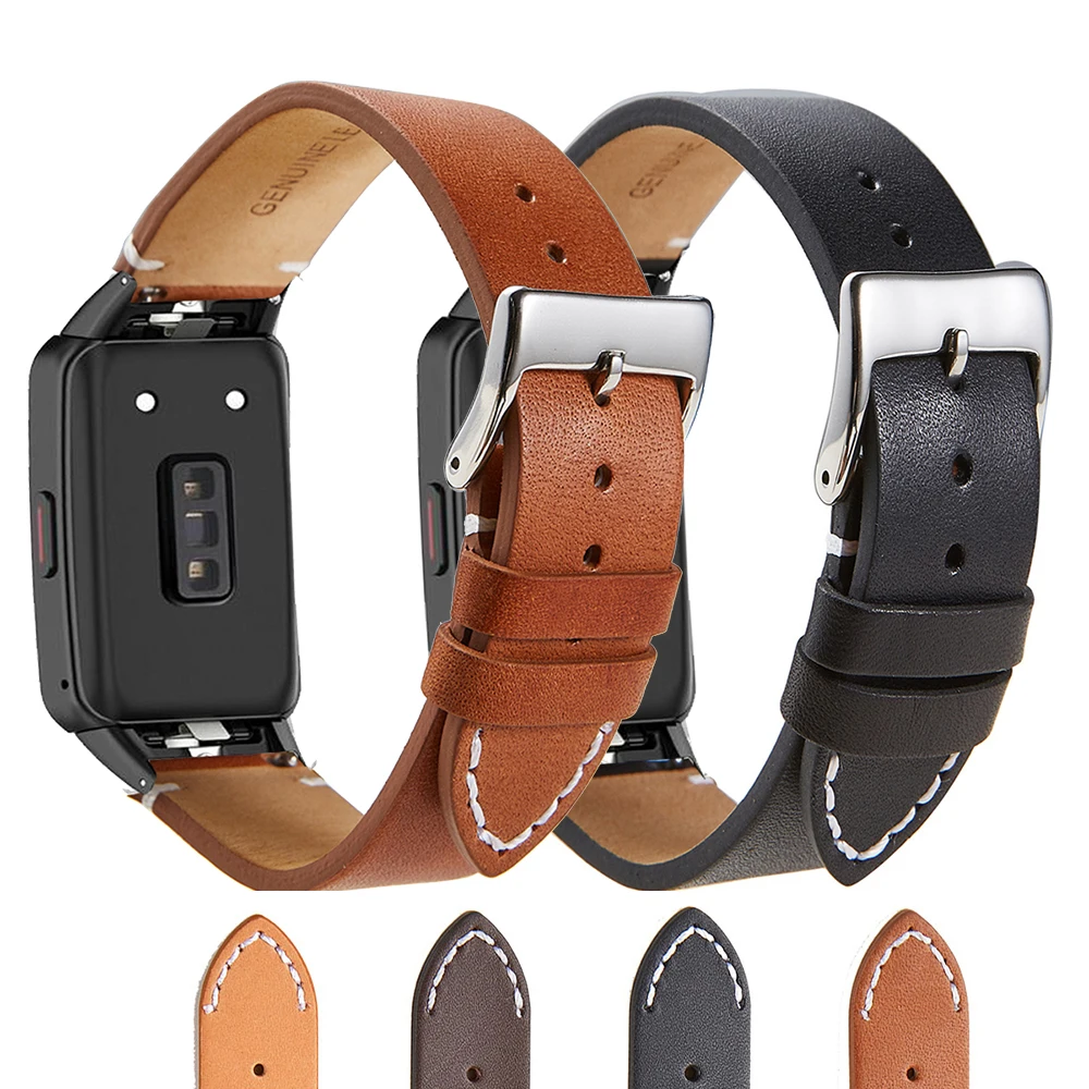 Ремешок Essidi из натуральной кожи для Huawei Band 6 Pro мужской и женский браслет на