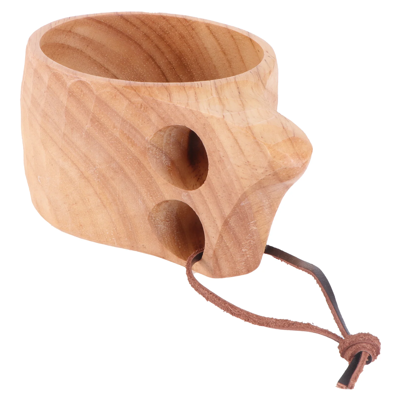 

270ML Creative Rubber Wood Milk Cup Handmade Portable Coffee Cup Water Drinking Mug - 15x8.5x6cm (Tortoiseshell Cup)