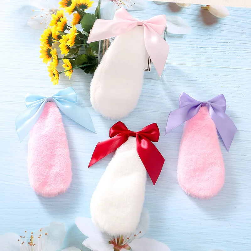 Заколка для волос плюшевая с длинными ушками кролика 2022 |