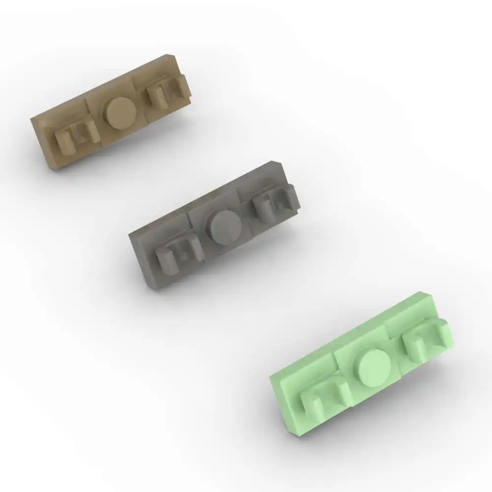 Фото MOC 10 шт. модифицированные строительные блоки 79987 1x3 с 2 открытыми O-зажимами, головоломка с частицами кирпича, развивающие игрушки, подарки на день рождения для детей №1