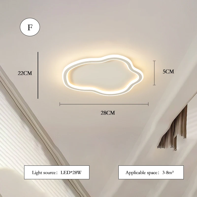 Потолочные светильники для спальни, минималистичные современные светодиодные лампы в форме облака, лампы для потолка в гостиной, детской, коридор, фотолампы