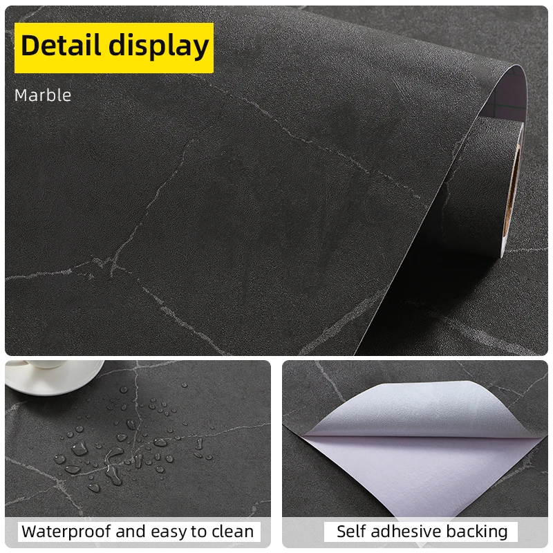 Песчаник черный камень искусственный узор кухонная настольная пленка кварцевый