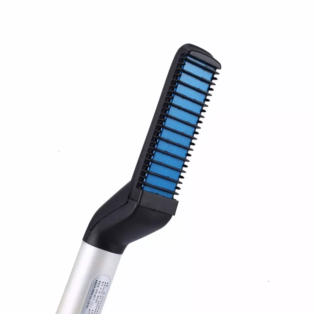 

Multifunctional Men Male Hair Comb Quick Beard Straightener Curling Curler Show Cap Beauty Hair Styling Tool Opp Bag Pack