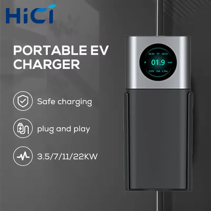 HICI-16A Портативная зарядная станция переменного тока 32 А GBT Plug 3 5 кВт 7 Smart EV Домашнее