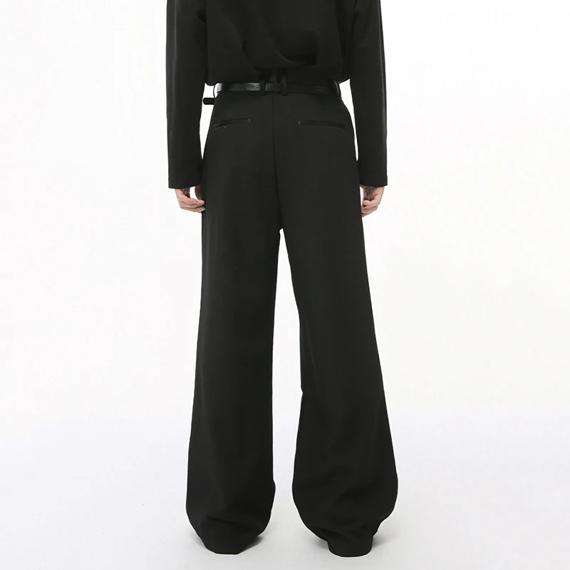 Мужская одежда IEFB нишевые Сатиновые комбинированные Костюмные брюки с