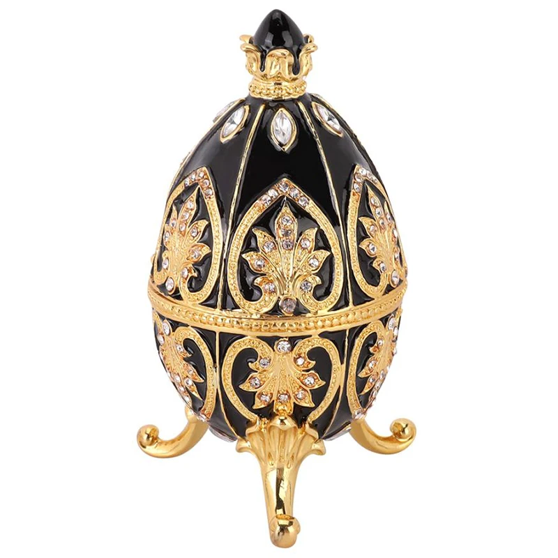 

Egg Ornament Easter Royal Style Diamante Egg Ornament Easter Egg Rhinestones Jewelry Trinket Home Decor Craft Gift