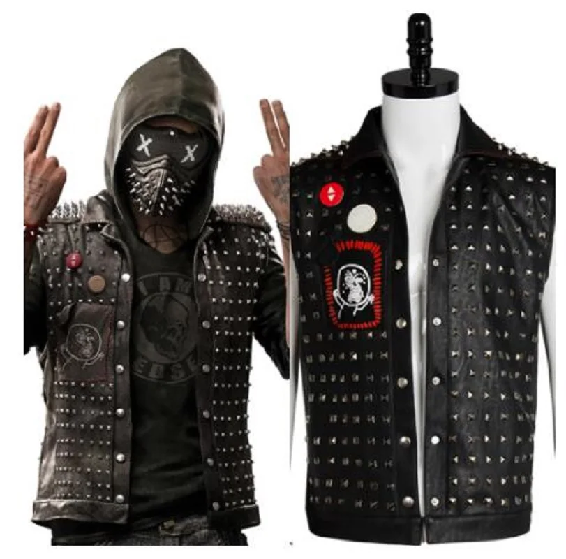 

Watch Dogs 2 Mask Cosplay Wrench I Am Dedsec Shawn Baichoo Vest Jacket Mask Hot Game Original Costume Halloween Uniform Outfit