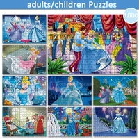 disney cinderella crystal slipper 1000 piece wooden kids adult puzzle printed clear family fun activity collectible art gift
