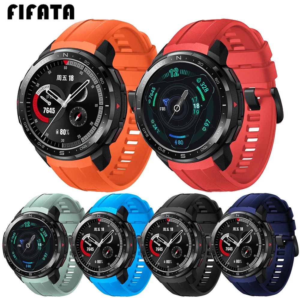 

FIFATA For Huawei Honor GS Pro Fashion Sport Replacement Silicone Strap For Honor GS Pro Smart Watch Colorful Soft Wristband