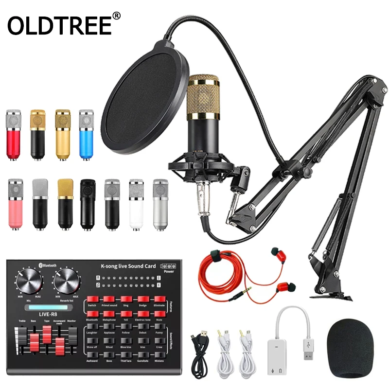 

Студийный микрофон с Bluetooth и конденсаторной звуковой картой