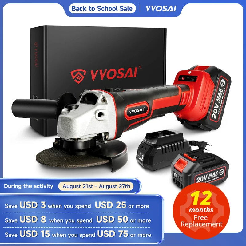 WOSAI MT Series 20V Brushless Angle Grinder Lithium-Ion Batt