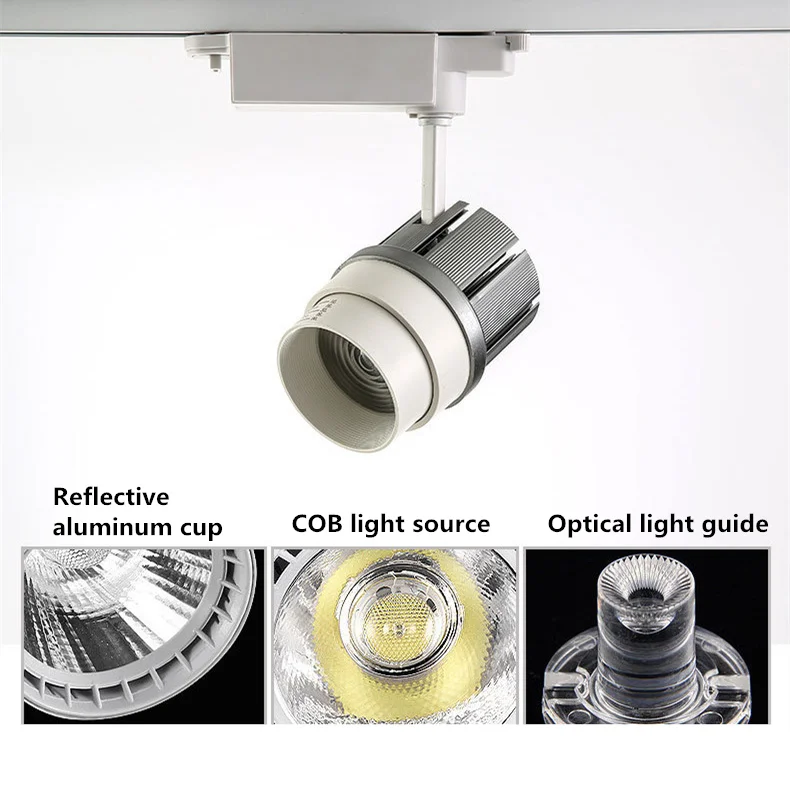 

Waterproof Store Light Ceiling Home 15-60 Lamp Led Angle Spotlight Room Adjustable Led Track Rail Track Focal Degree