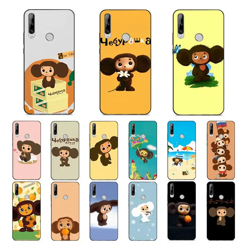 

FHNBLJ Cute Cheburashka Phone Case for Huawei Y 6 9 7 5 8s prime 2019 2018 enjoy 7 plus