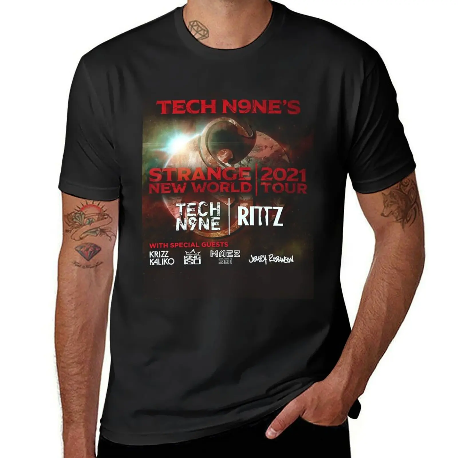 Новинка 2021 от Tech N9NE футболка странного нового мира большие размеры Великолепная