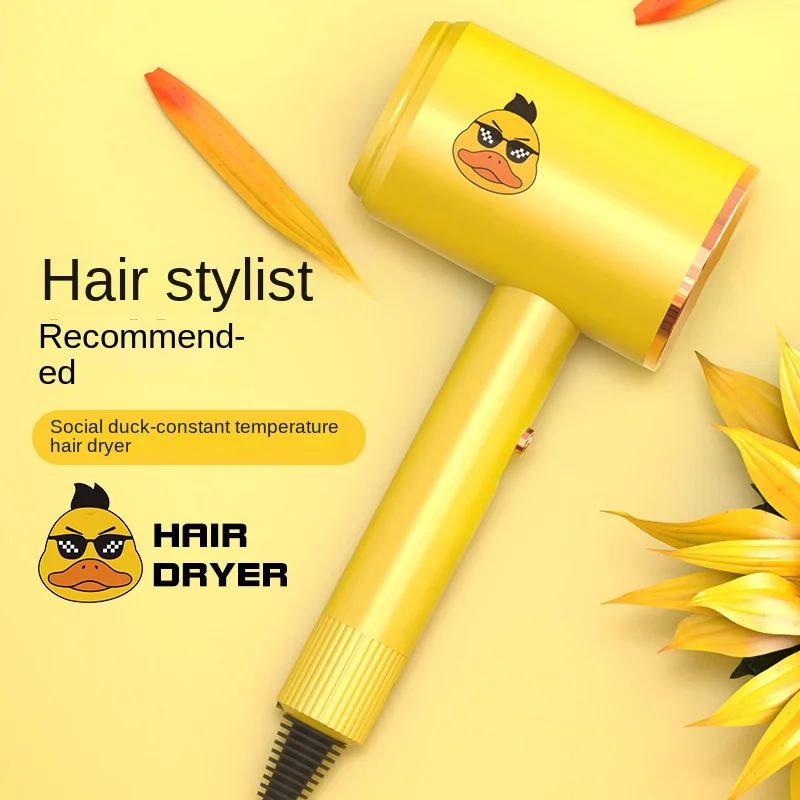 New High-power Small Yellow Duck Hair Dryer Portable Mute Wind Tube Fast Drying Hair Care Home Appliance Blow Drier Dryers enlarge