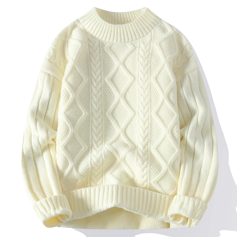 

2023 Autumn Winter Round-neck Fashion Sweaters Men's Loose Casual new style thick warm sweater men pullovers Size M-XXXL