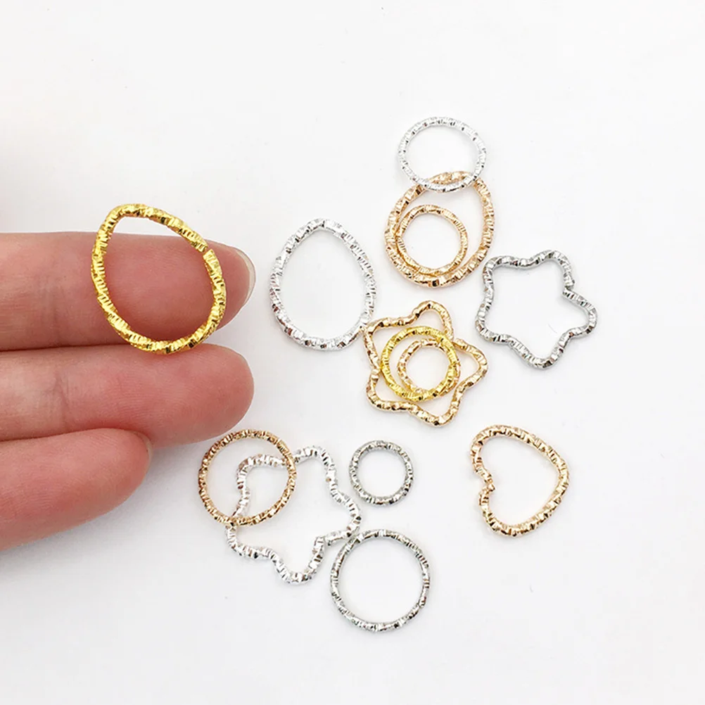 192 Pcs Resin Charms Crafts Geometric Earring Pendant Earrings Accessory Bracelets Tailgate 1.5X1.8CM DIY Jewelry Alloy