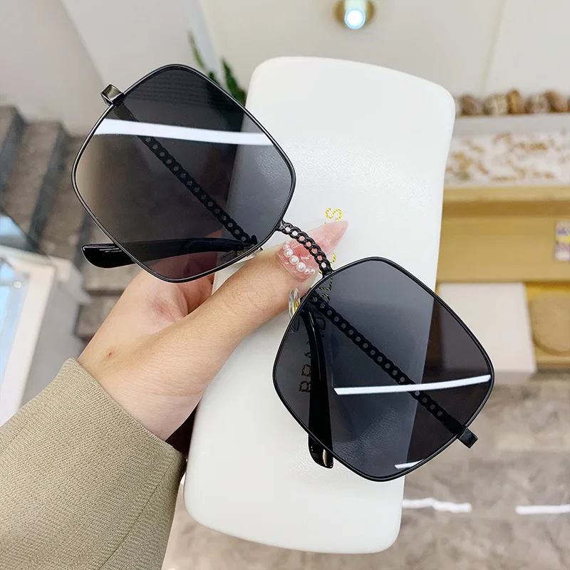 

Солнцезащитные очки без оправы женские, винтажные Квадратные Классические зеркальные солнечные очки с градиентом в стиле ретро, UV400