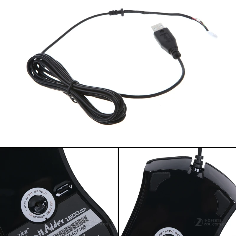 Сменный Прочный USB-кабель для мыши 2 м совместим с игровой мышью Ra zer DeathAdder 2014 1800DPI