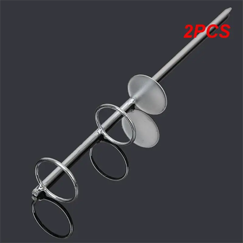 

2PCS Fishing Rod Bracket Double Ring Fishing Gear Small Fishing Bracket Fishing Stainless Steel Portable