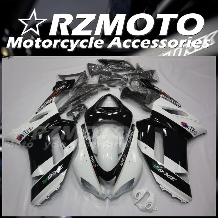 

New ABS Whole Motorcycle Fairings Kit Fit for Kawasaki Ninja ZX-6R ZX6R 636 2007 2008 07 08 Bodywork set Black White