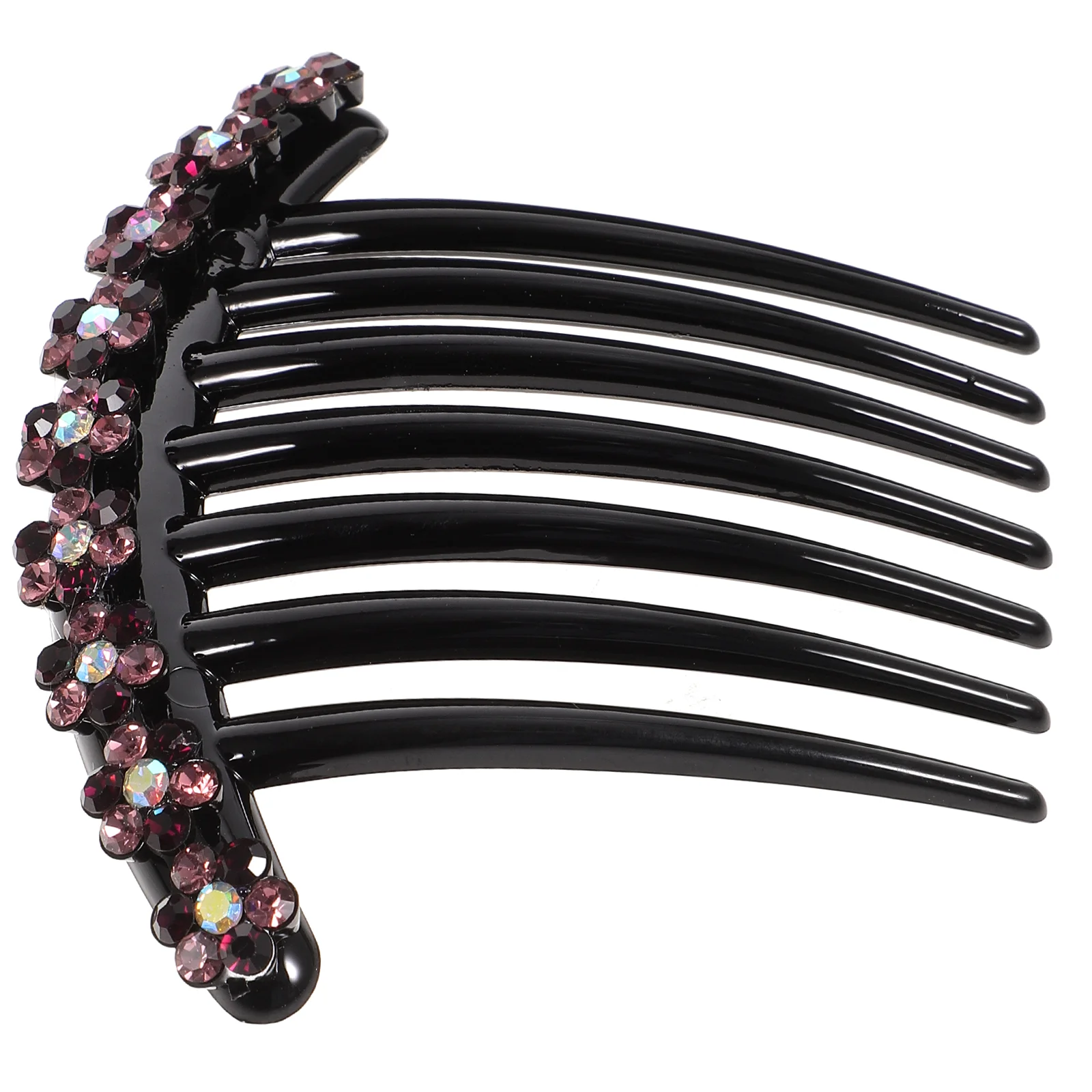 

Hair Comb Combs Side French Clip Bridal Women Crystal Fine Accessories Veil Wedding Decorative Rhinestone Flower Resin Teeth
