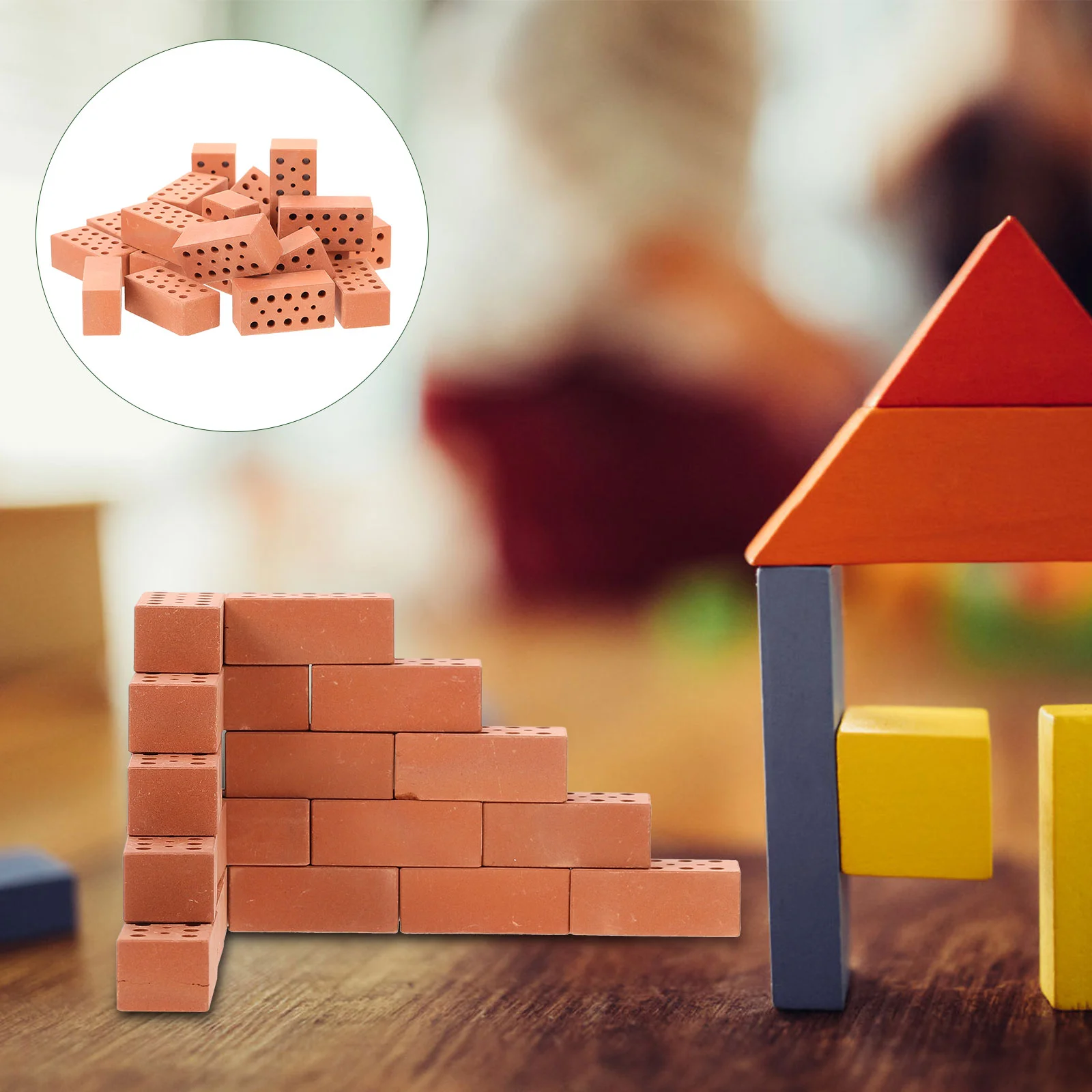 

20 Pcs Simulated Brick Sand Table Toys Play House Props DIY Miniature Bricks Decors Statue Clay Kids Child Models Simulation