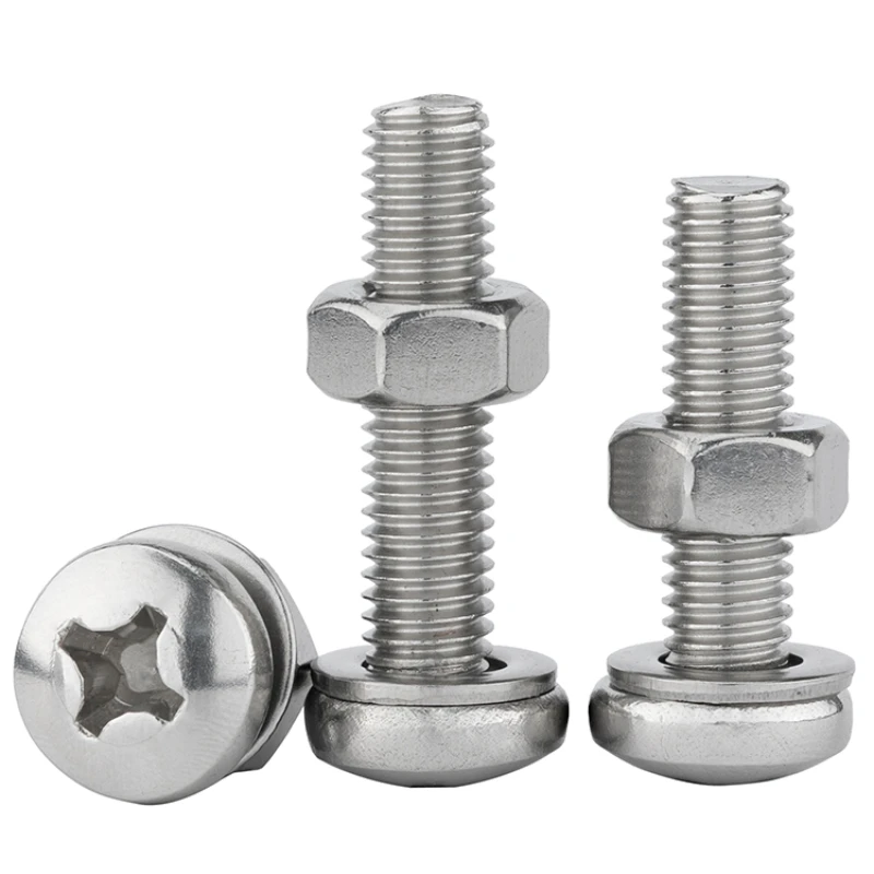 M2 M2.5 M3 M4 M5 M6 M8 M10 Винт с крестообразным шлицем из нержавеющей стали 304 Гайка Шайба