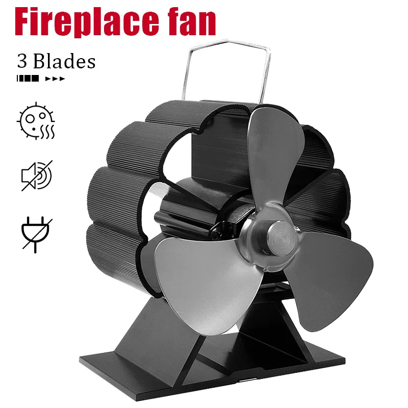 

Heat Powered Mini Stove Fan Small Fireplace Fan Log Wood Burner Eco-fan Quiet Fireplace Fan Heater Efficient Heat Distribution