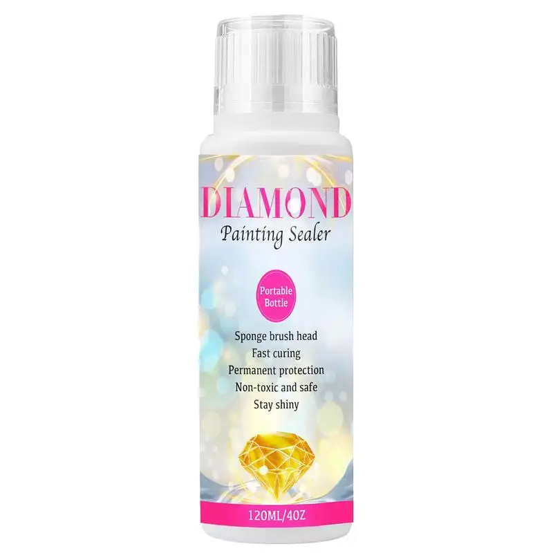 

Diamond Drawing Sealer 120ml Firm Puzzle Glue Sealer Jewel Painting Glue Bright Light Fixator Permanent Hold & Shine Painting