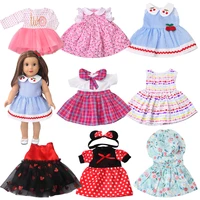 kawaii american doll clothes 18 inch girls doll toy dress 43cm doll clothing accessories free shipping