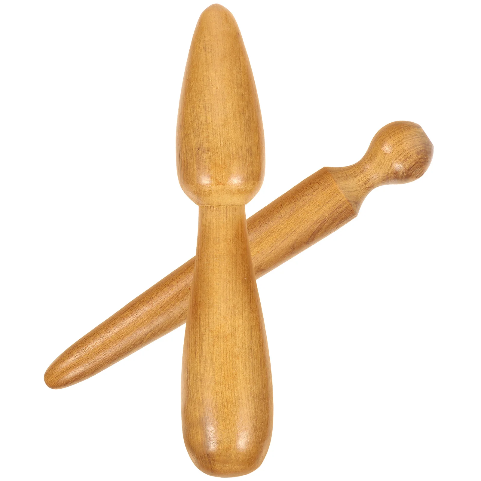 

2 Pcs Acupressure Stick Foot Massage Sticks Massager Feet Wooden Acupuncture Point Rod Manual Neck Small