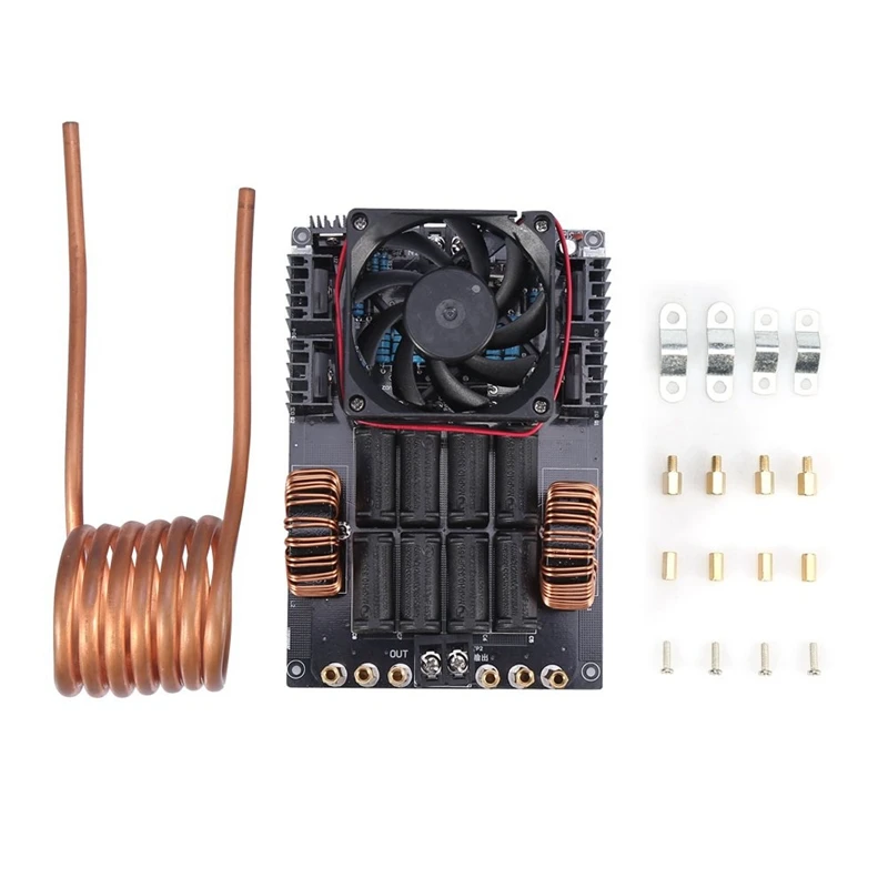 

DC12V-40V 1000W 50A ZVS Low Voltage High Frequency Induction Heating Module Board With 48V Copper Pipe And Cooling Fan