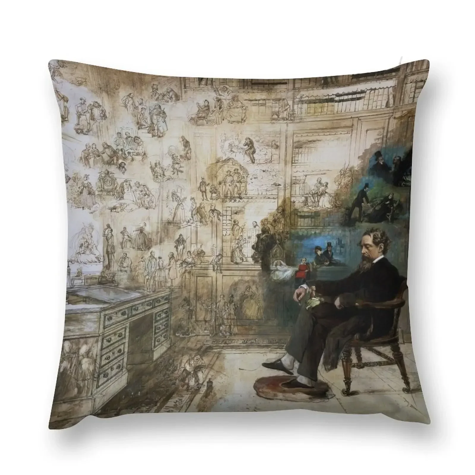 Декоративная подушка Диккенса от Роберта Уильяма Босса наволочки для кровати