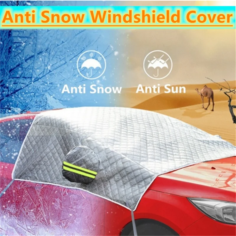 

Car Exterior Windscreen Rearview Mirror Windshield Anti Snow Cover Frost Ice Dust Anti Sun Shade Shield Reflective Strip Cover