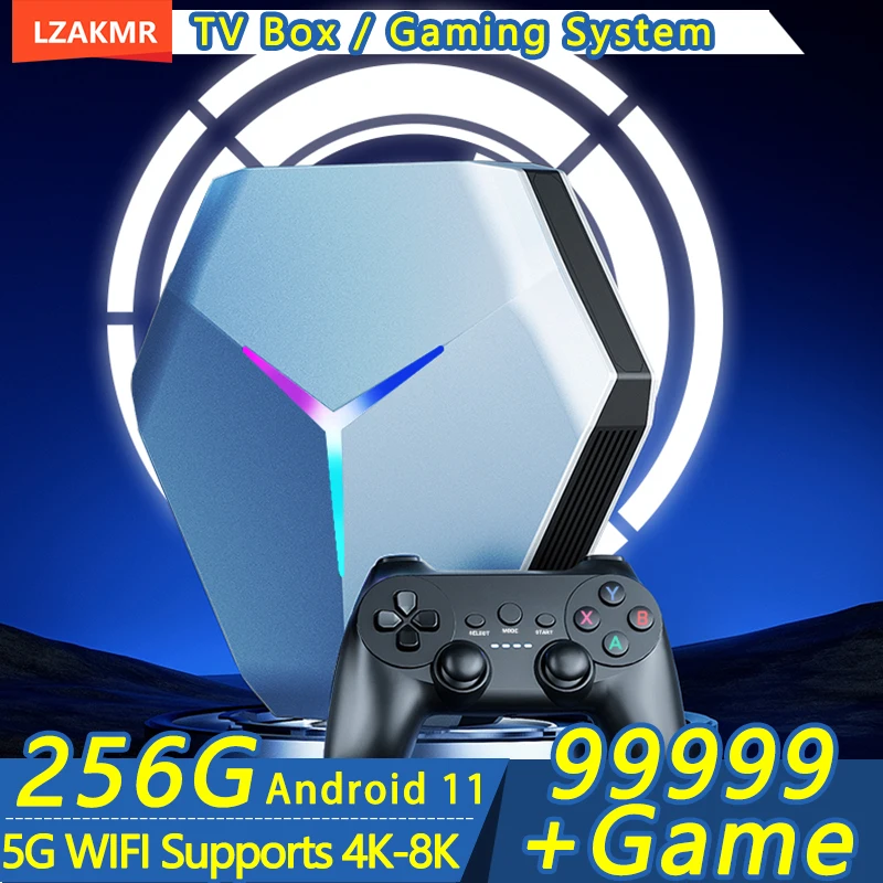 NEW Upgrade Mecha A950 TV Box Gaming System 70 Emulator 256G 99999+ Game 5G WIFI Supports 4K-8K Android 11 Large 3A Game Console