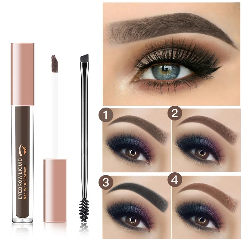 

4 color Cross-border special eyebrow gel cream liquid eyebrow pencil waterproof long lasting brand makeup eyes cosmetics