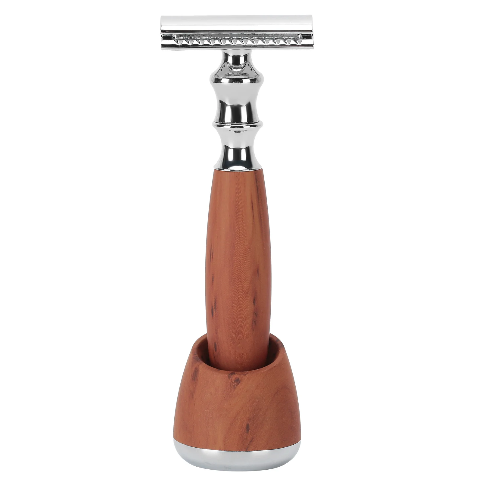 

Edge Safety Razor Classic Manual Double Edge Safety Razor with wood Handle for Men