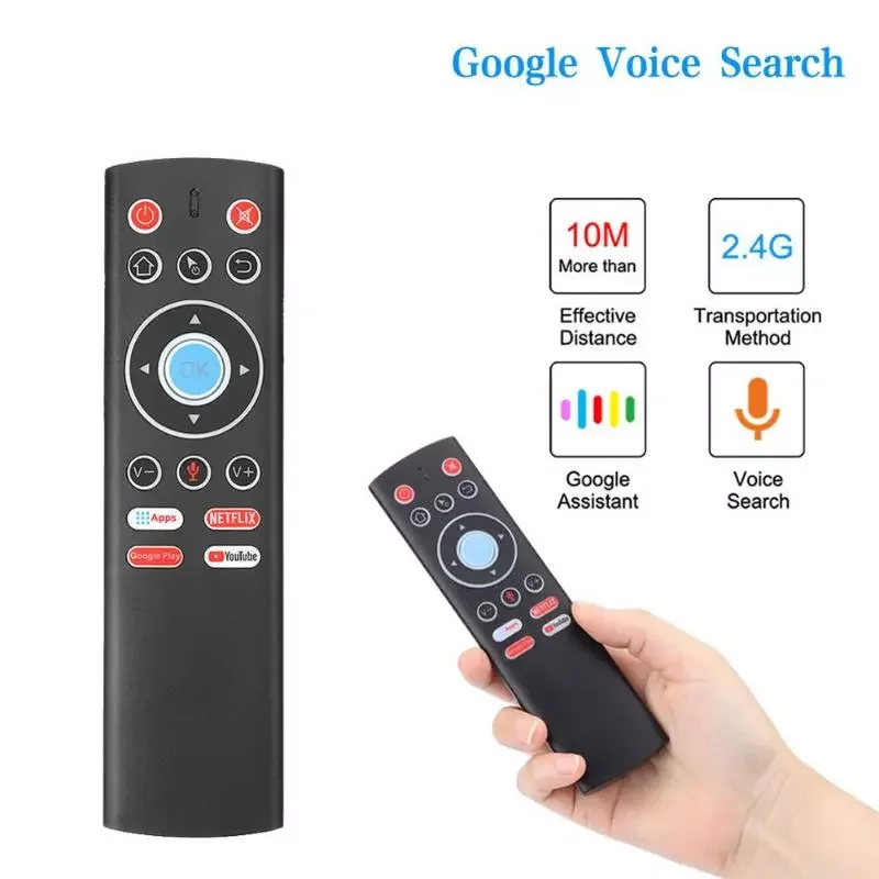 

NEW T1+ Voice Remote Control 2.4G Wireless Air Mouse Gyro with Google Button for Android TV Box Television Multimedia Equipment