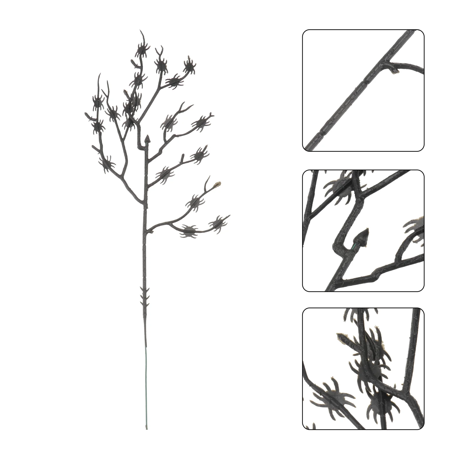 

12pcs Festival Decors Spider Twig Ornaments Creative Spider Branch Ornaments
