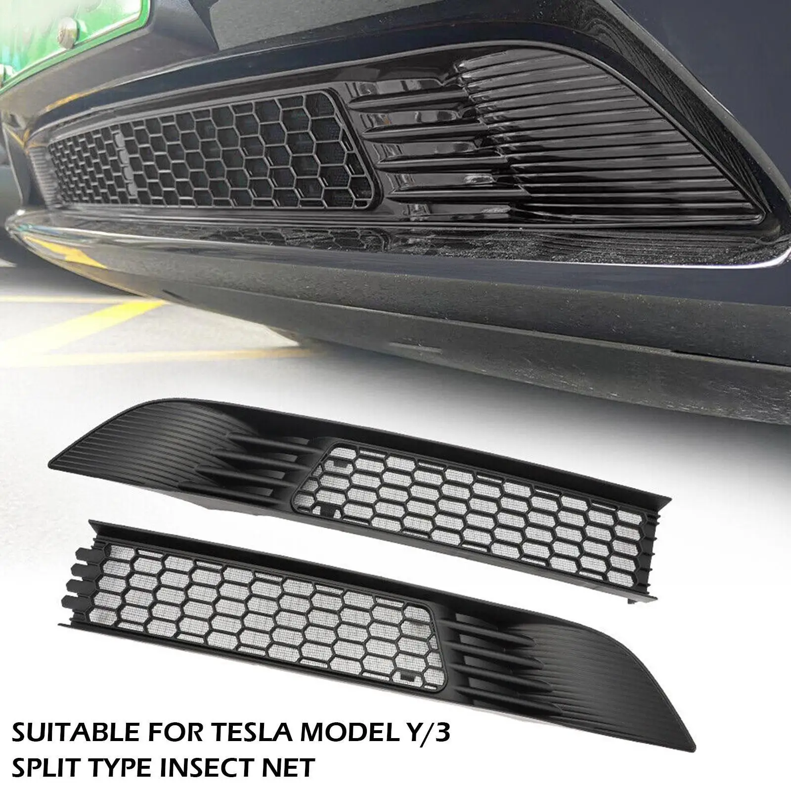

Защитная сетка для переднего бампера Tesla Model 3, защита от насекомых, воздухозаборник, радиатор, Защитная Сетчатая панель для гриля