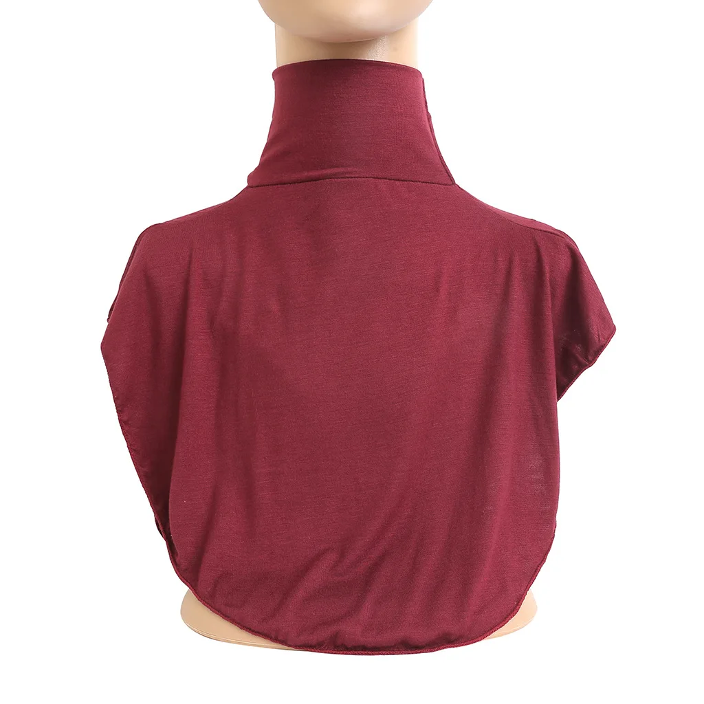 2023 muslim women's neck cover modal jersey Full cover high neck turtle neck cover islamic ladies clothes accessory H010