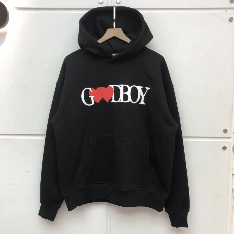 

High Quality Puff Print GOODBOY XOXOGOODBOY Fashion Hoodie Men femaleThe same kind 1:1 Vintage Sweatshirts Oversiz Pullovers