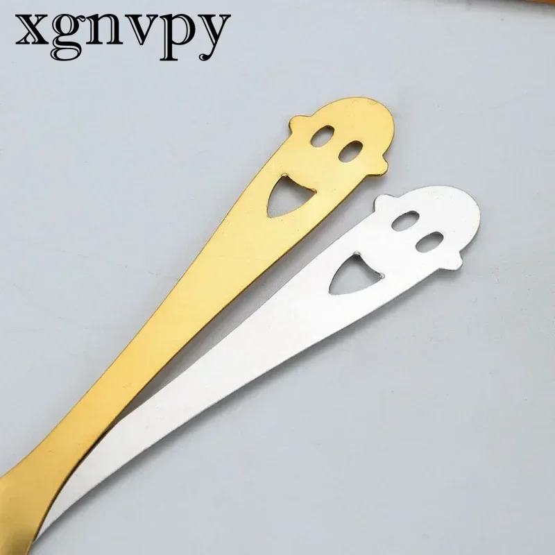 Xgnvpy кофейная ложка из нержавеющей стали с полым сердцем и улыбкой дизайнерская