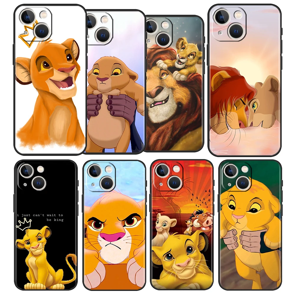 

The Lion King Anime Phone Case For Apple iPhone 14 13 12 11 Pro Max Mini XS Max X XR 7 8 Plus 5S Silicone Black Shell Coque Capa