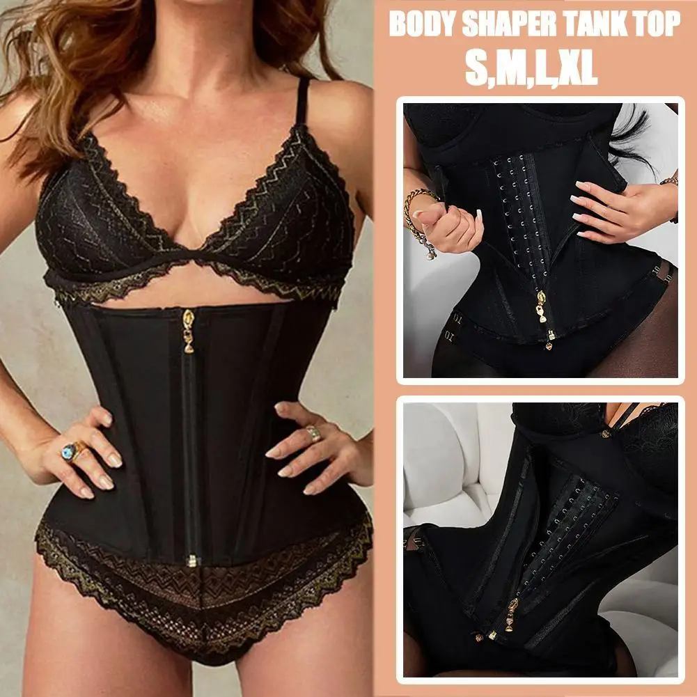 

Women Body Shaper Tank Top Latex Sports Waistband With Zipper Double Breasted Slimming Belt Sports Corset Shapewear 4 Size